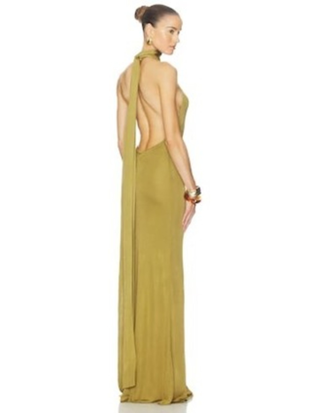Helsa Novie Maxi Knit Dress in Burnished Gold - Picture 2 of 8